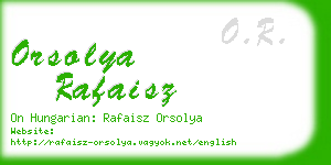 orsolya rafaisz business card